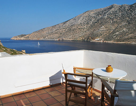 Large balcony with sea views