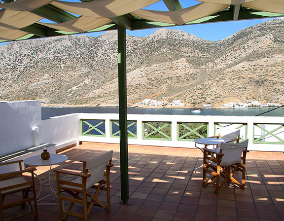 Large balcony with sea views