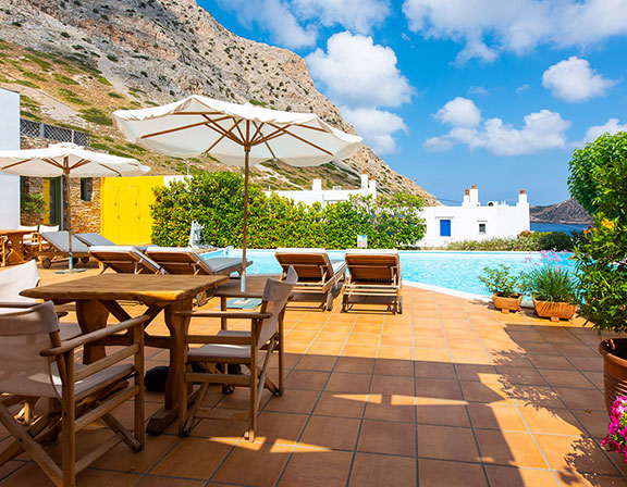 Hébergement Margado à Sifnos, espace piscine